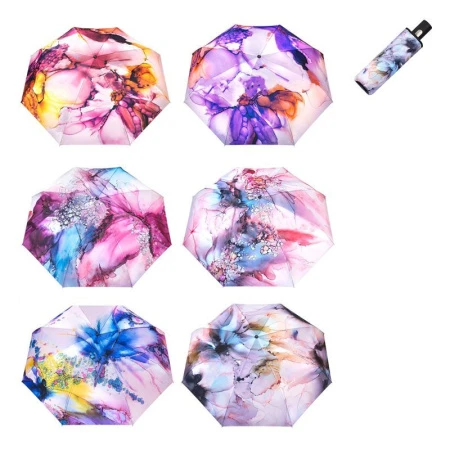 Зонт женский суперавтомат 4 сложения 8 спиц сатин 142 Diniya (12)