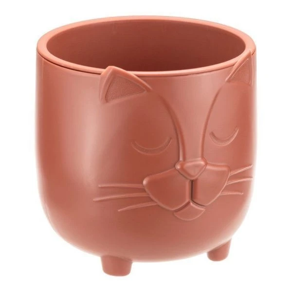 Кашпо 650мл d115мм пластик БАСЯ со вставкой Терракотовый (6)