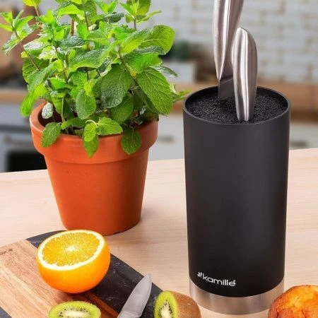 Подставка для ножей с наполнителем 11*22см пластик (24)