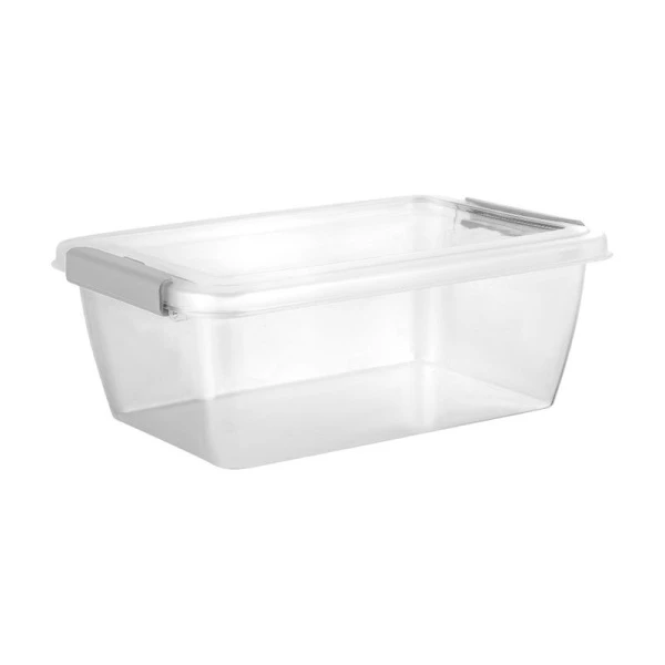 Контейнер для продуктов 1л 18,4*12,4*7см пластик Plast Team HELSINKI с защёлками прямоугольный натуральный (20)