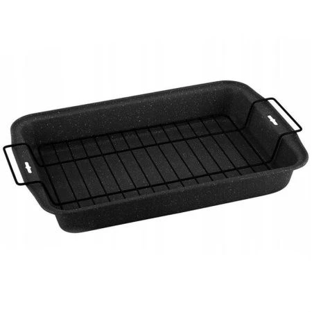 Форма для запекания 37,5*26*5,5см угл.сталь АП с решеткой для гриля, арт. 6001M (16)