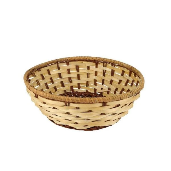 Корзинка плетеная лоза 22*8см круглая светло-коричневая