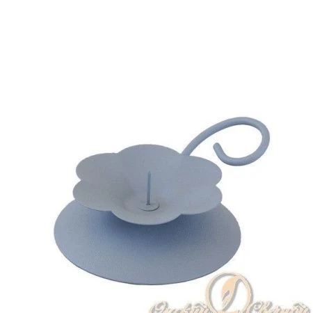 Подсвечник Цветок Н серый 980521 (30)