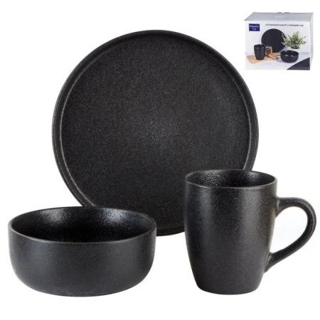 Столовый набор 12пр керамика Black Stone подар.уп. (2)