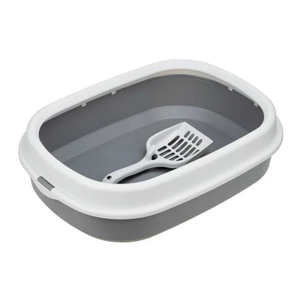 Туалет для кошек с низким бортом 480*355мм пластик ЛЯ-МУРР + подарок совок смоки (4)