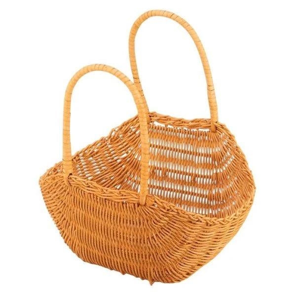 Корзина плетеная ротанг 24*16*9*16/25,5 см медовый (72)