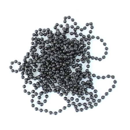 Украшение новогоднее Бусы ШАРИКИ 5м d6мм пластик черные JC-14984 (144)