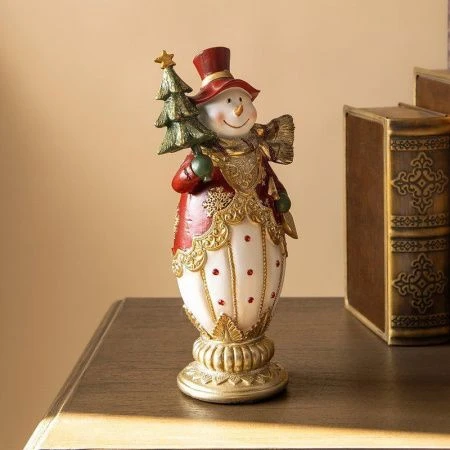 Фигурка новогодняя Снеговик 10,5*8*23см полистоун (18)