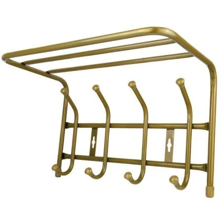 яяяВешалка с полкой настенная ВП4 400*238*268мм золотая (5)