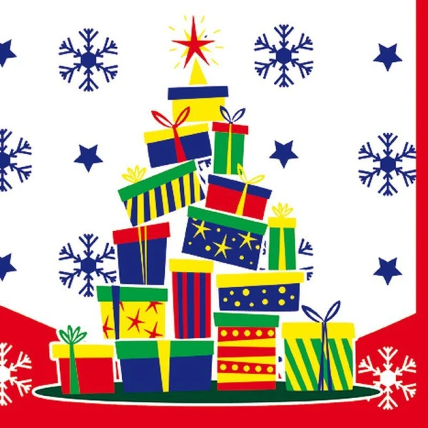 Салфетки бумажные новогодние Лори 2-х слойные 33*33 56426 (16)