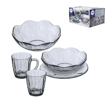 Столовый набор 25пр стекло BLACK DIAMOND (1)