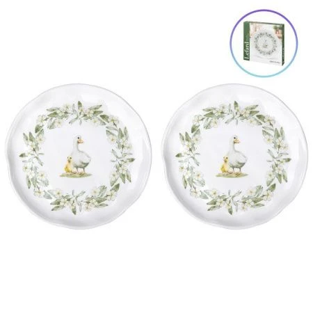 Тарелки мелкие набор 2шт 21*21,5*2,5см керамика Apple Garden десертные (18)