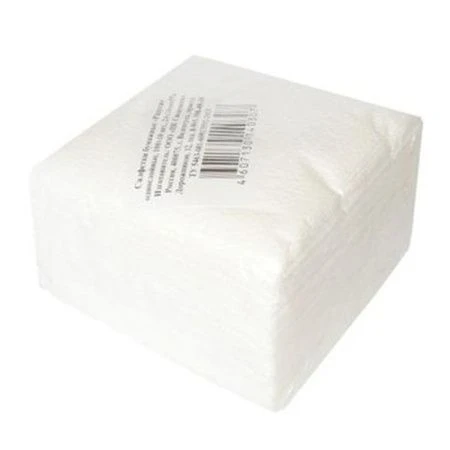 Салфетки бумажные набор 100шт 24*24см РАДУГА белые (24)