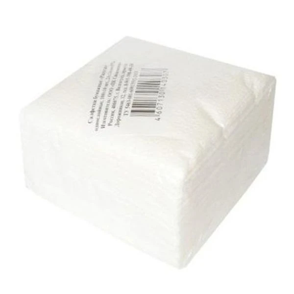 Салфетки бумажные набор 100шт 24*24см РАДУГА белые (24)