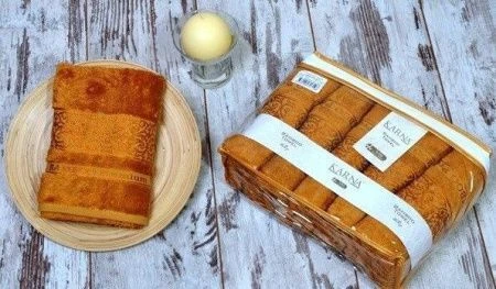 яяяПолотенце 70*140 бамбук Karna PREMIUM 1-1 (Коричневый)