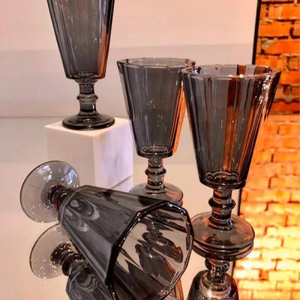 Рюмки для водки (лафитник) набор 6шт 50мл стекло графит арт.6794-Н7 (8)