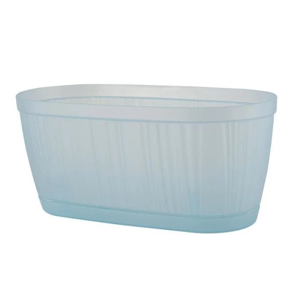 Горшок для цветов 2,7л 275*145мм пластик Barcelona Orchid овальный голубой перламутровый (18)