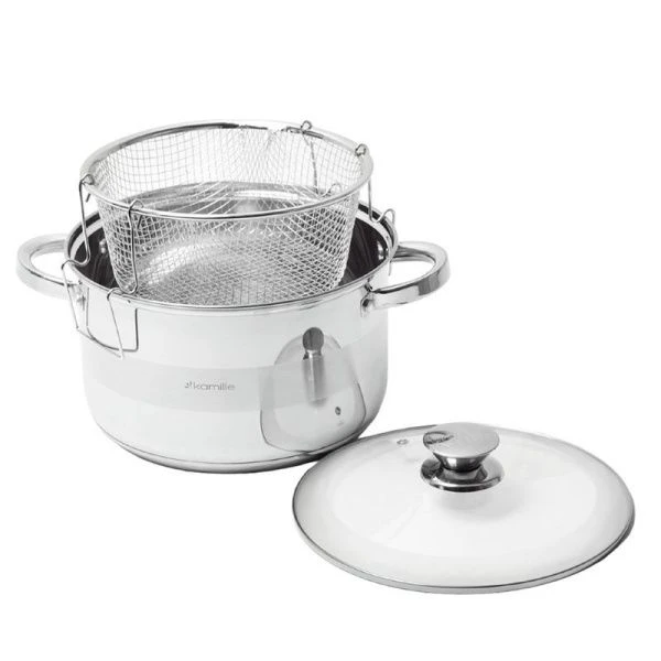 Кастрюля-фритюрница 25см нерж.сталь арт. 5625С (8)