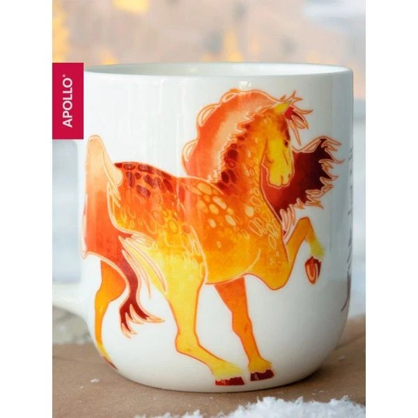 Кружка 600мл фарфор Stallone Basalto оранжевый SLB-600-O