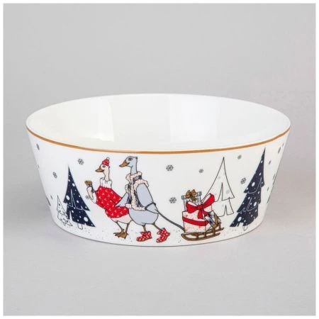 Салатник 1л 18*7см фарфор FAMILY CHRISTMAS (24)