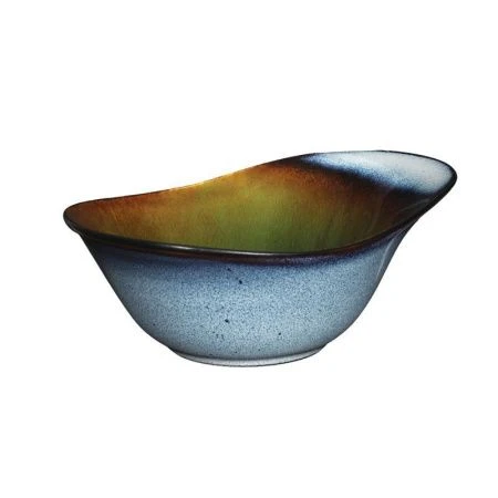 Салатник 18,5*13,5см 450мл фарфор VERDE сине-зеленый овальный [HL935870] (6)