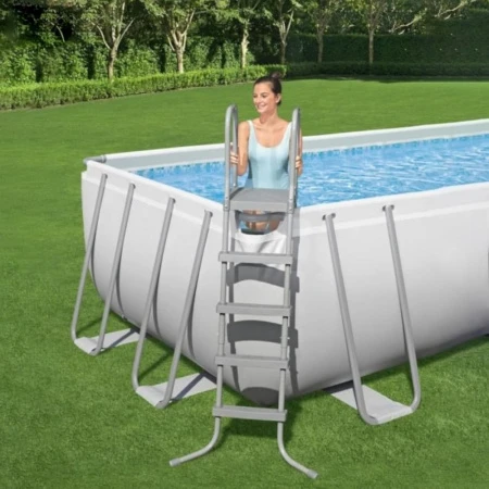 Бассейн каркасный прямоугольный ПВХ Power Steel 640*274*132см 19281л+фильтр-насос, лестница, тент Бассейн каркасный прямоугольный ПВХ Power Steel 640*274*132см 19281л+фильтр-насос, лестница, тент