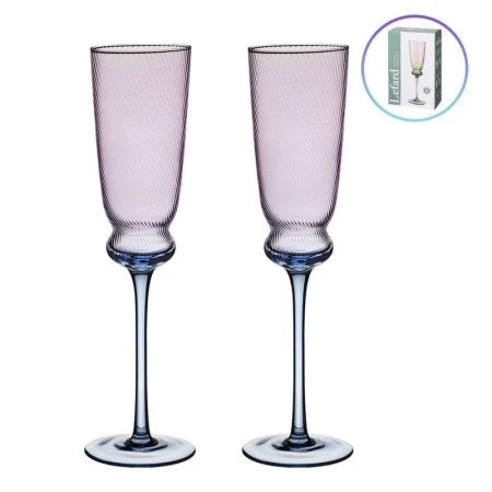 Бокалы для шампанского набор 2шт 210мл стекло Twist & Shine фиолетовый (15)