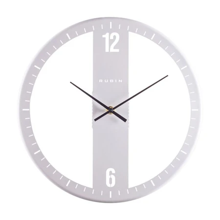Часы настенные 32см металл РУБИН Классика открытая стрелка, белый (10)