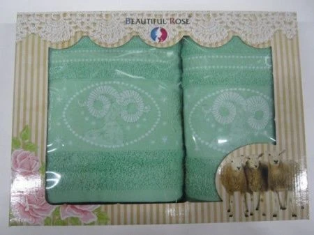 яяяНабор полотенец 2пр 50*90/70*140 ROSE махровые жаккард в коробке яяяНабор полотенец 2пр 50*90/70*140 ROSE махровые жаккард в коробке