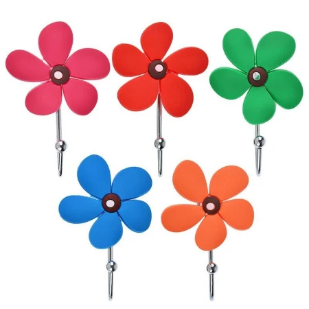 яяяКрючок на присоске Анютины глазки металл 5 цветов (24/672)