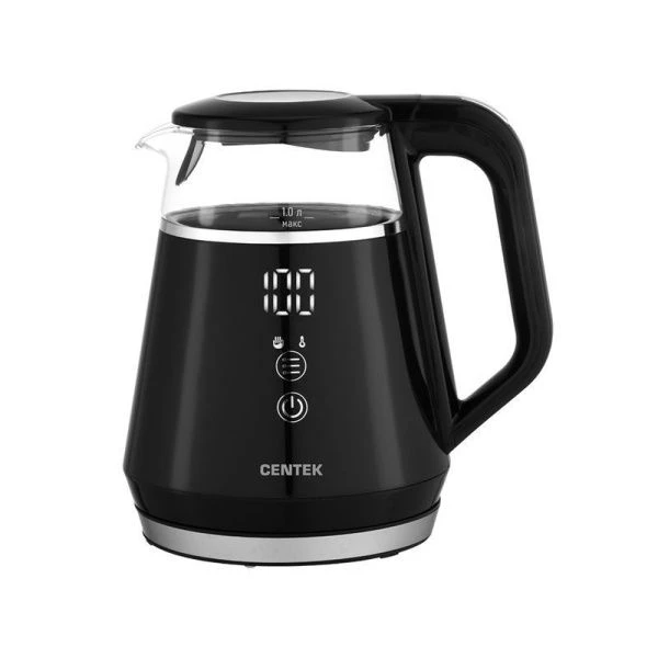 Чайник электрический 1л стекло Centek CT-0019 1100Вт, LED-подсветка, цифр.дисплей (6) Чайник электрический 1л стекло Centek CT-0019 1100Вт, LED-подсветка, цифр.дисплей (6)