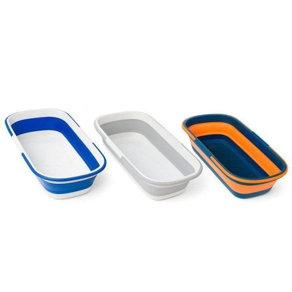 Ведро овальное складное пластик 45см три цвета 01409/JC-18037 (60)