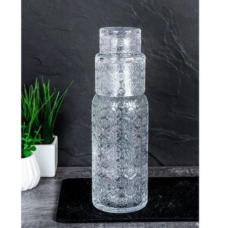 Набор барного стекла 2пр (графин 700мл, стакан-крышка 200мл) Для холостяка CH2 (30)