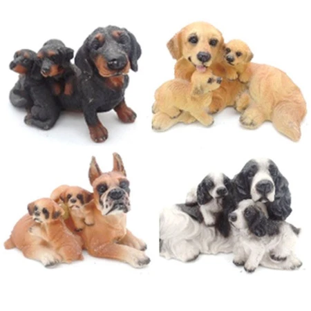 Фигурка Собака с щенками 6х10см 4 вида (144)