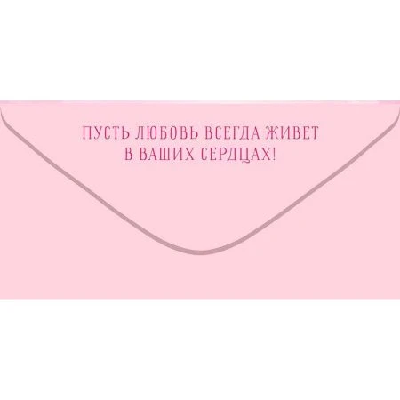 Конверт для денег 16,8*8,4см С Днем Свадьбы! (10)