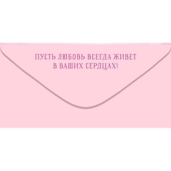 Конверт для денег 16,8*8,4см С Днем Свадьбы! (10)