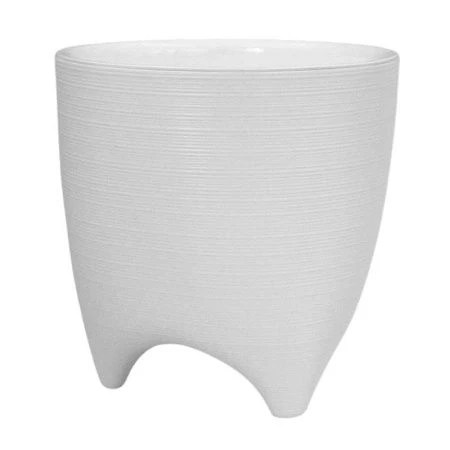 Горшок цветочный 2,25л 16*16см пластик ДЕ КОСТА с вкладкой белый (10)