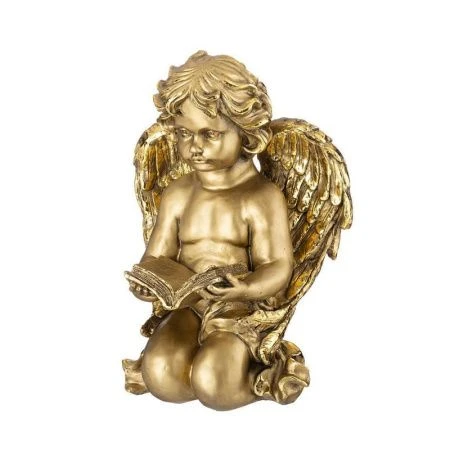 Статуэтка Ангел с книгой полистоун 38см бронза с позолотой