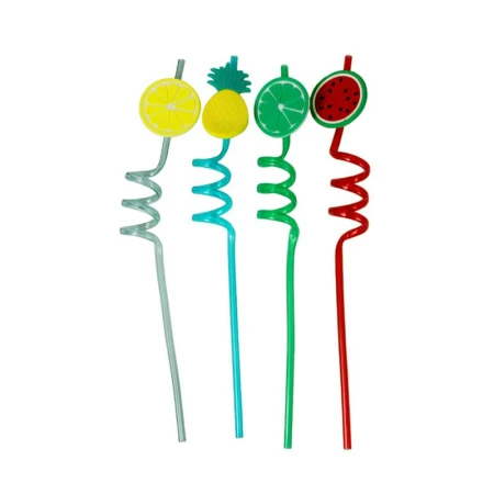 Трубочки для коктейля пластик МИКС JC-14922 (240)