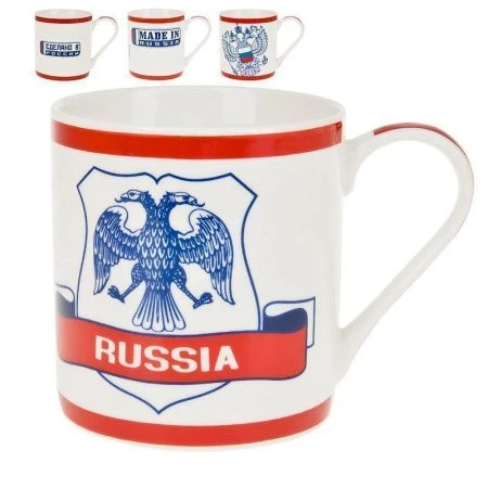 Кружка 490мл фарфор СДЕЛАНО В РОССИИ 4вида (24)
