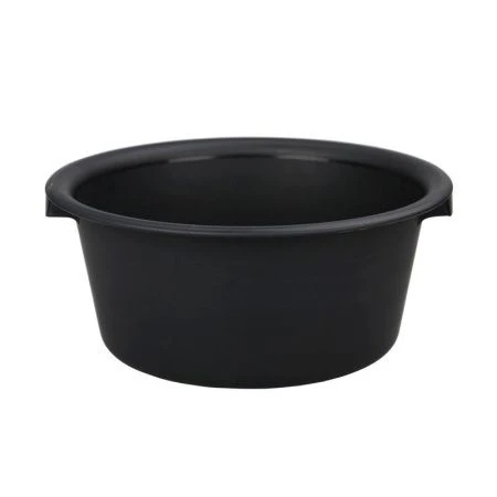 Таз 9л пластик круглый чёрный 2 сорт (10)