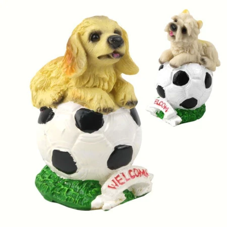 Фигурка Собака на футбольном мяче 8см 120,121,128,124 (48/4)(192)