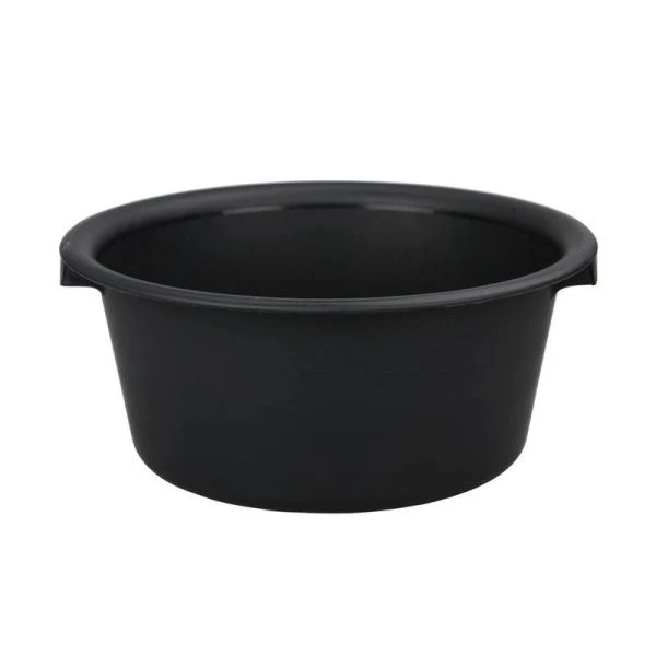 Таз 9л пластик круглый чёрный 2 сорт (10)