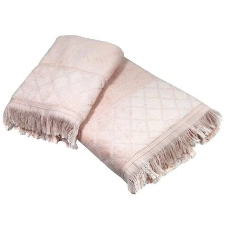 Полотенце махровое 45*90см Велюр розовое 4213021