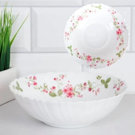 Салатник 650мл 17,5см стеклокерамика ПОЛЯНА TW-70 (7348) (48)