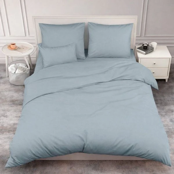 КПБ 1,5сп поплин 100%хлопок (пр. на резинке 90*200, под. 145*210, нав. 70*70*2) 812 Графит