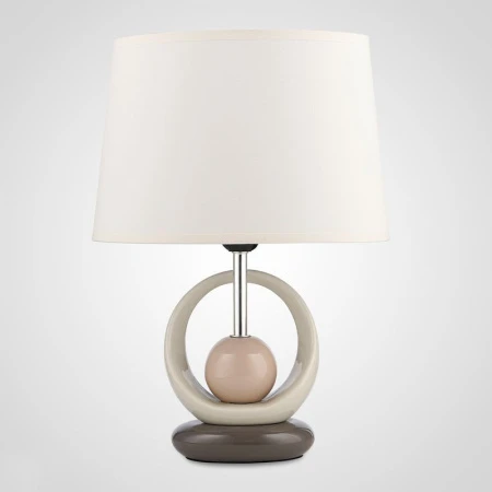 Лампа настольная с абажуром керамика/полиэстер 42*27,5*19см кор/беж/крем JM3015-11 (1/4)