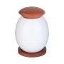 Банка для сыпучих продуктов 12см фарфор Native с дер.крышкой на дер.подставке (36)