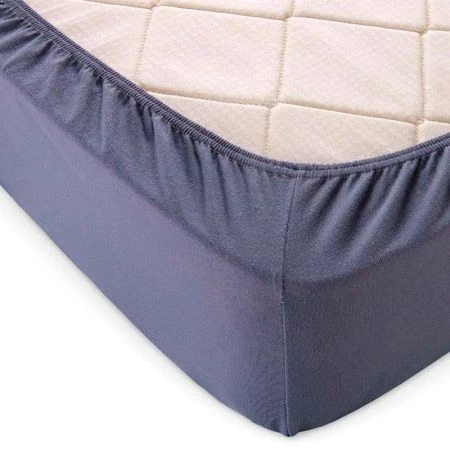 Простыня на резинке 140*200*20 трикотаж LUXE графит