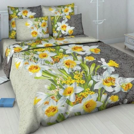 КПБ 1,5сп. Василиса 203/150 (бязь, нав.70*70) РБ (БЛАГОРОДНЫЙ НАРЦИСС) рис 5453 вид 1